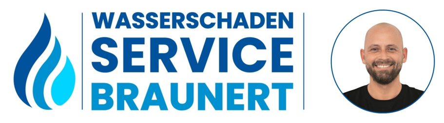 Logo Wasserschaden-Service Braunert mit Bild von Andy Braunert Inhaber
